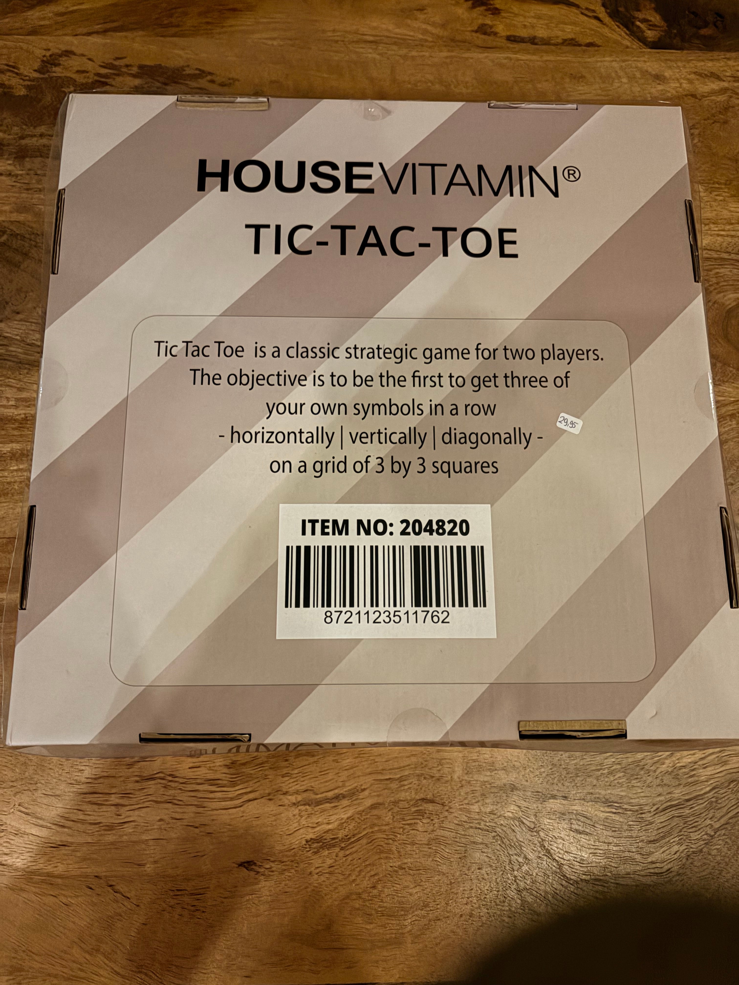 Tic tac toe housevitamin
