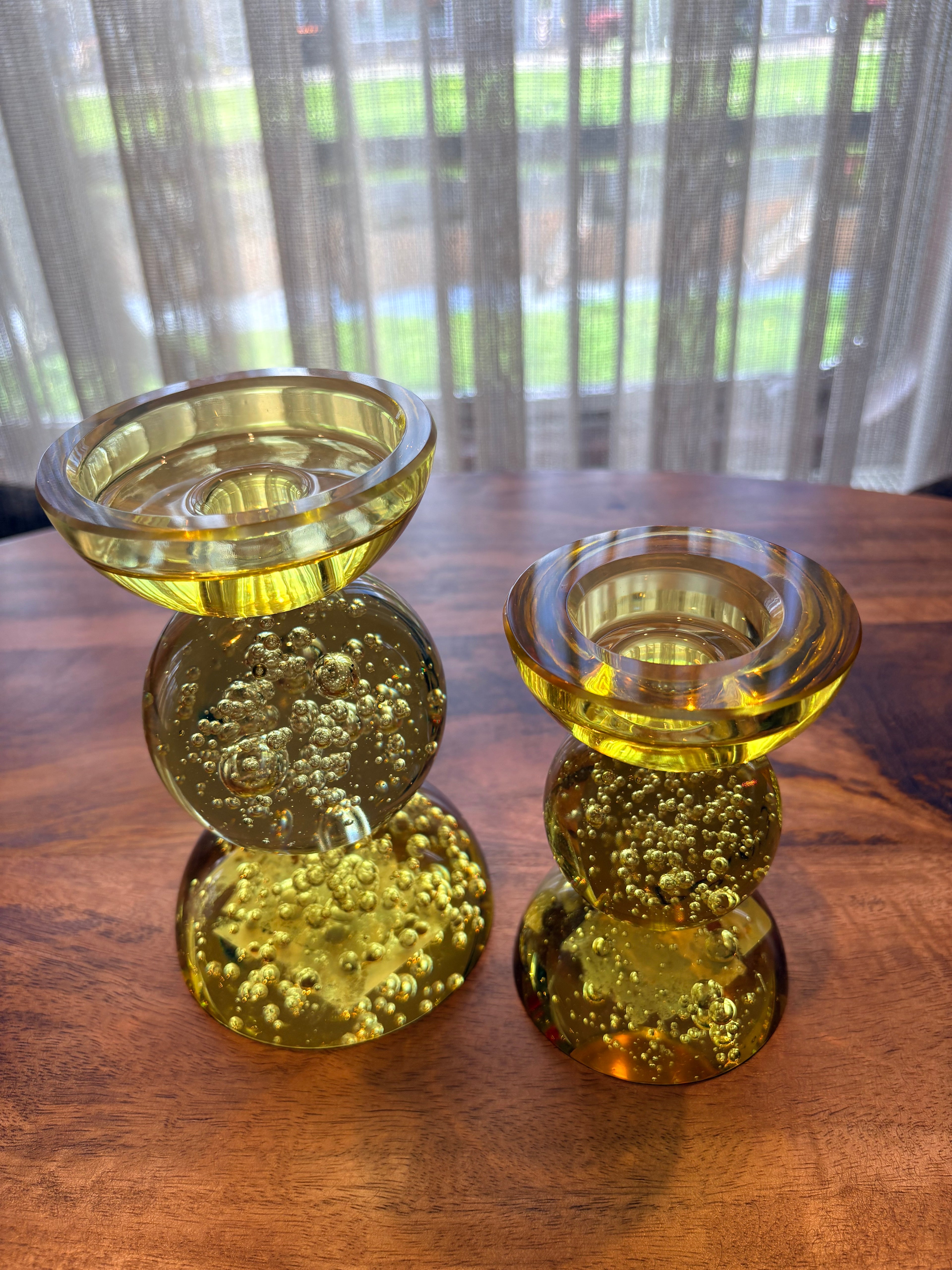 Gele bol kandelaar groot light&living