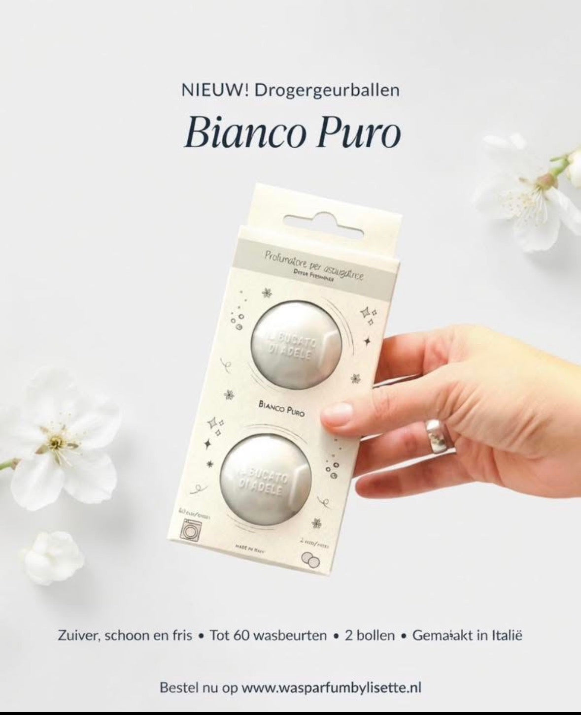 Geur verfrisser voor de droger Bianco puro