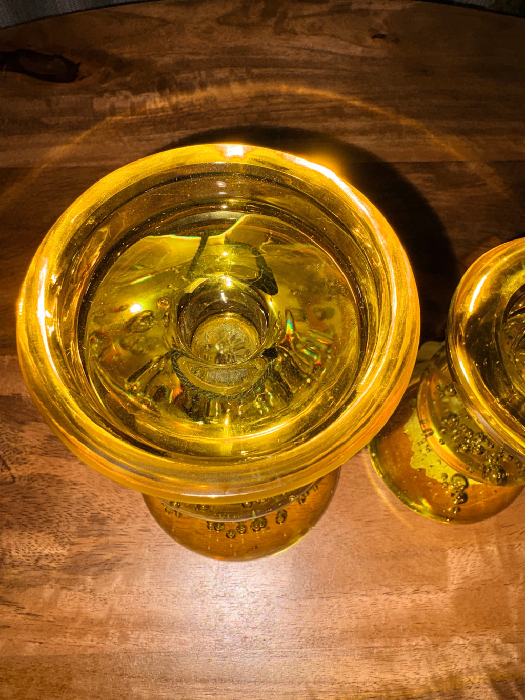 Gele bol kandelaar groot light&living