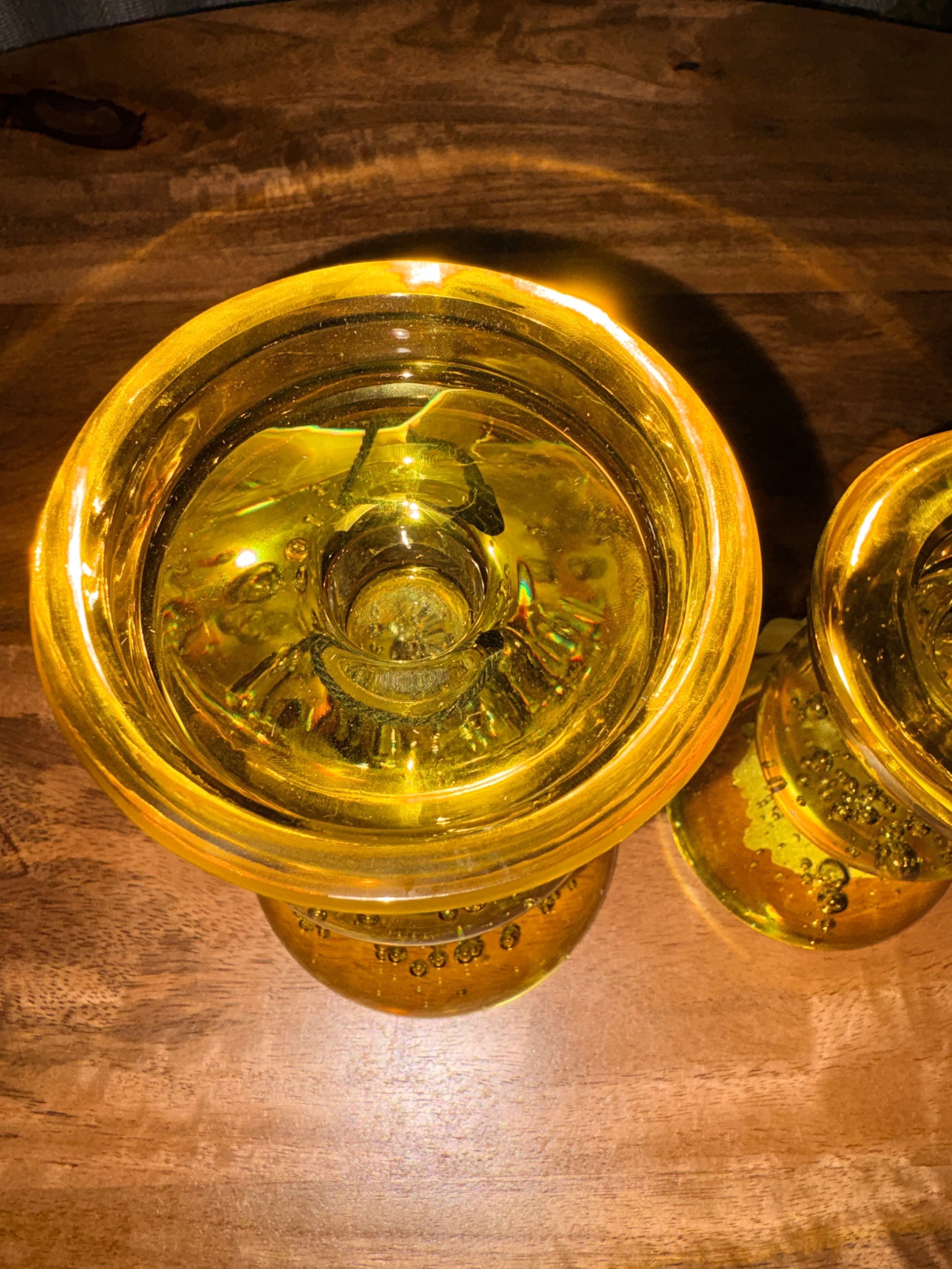 Gele bol kandelaar groot light&living