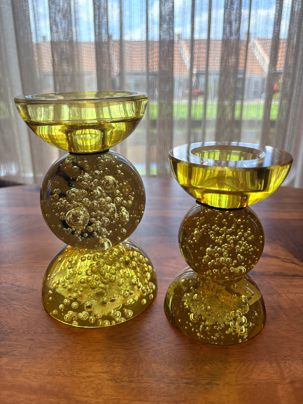 Gele bol kandelaar groot light&living