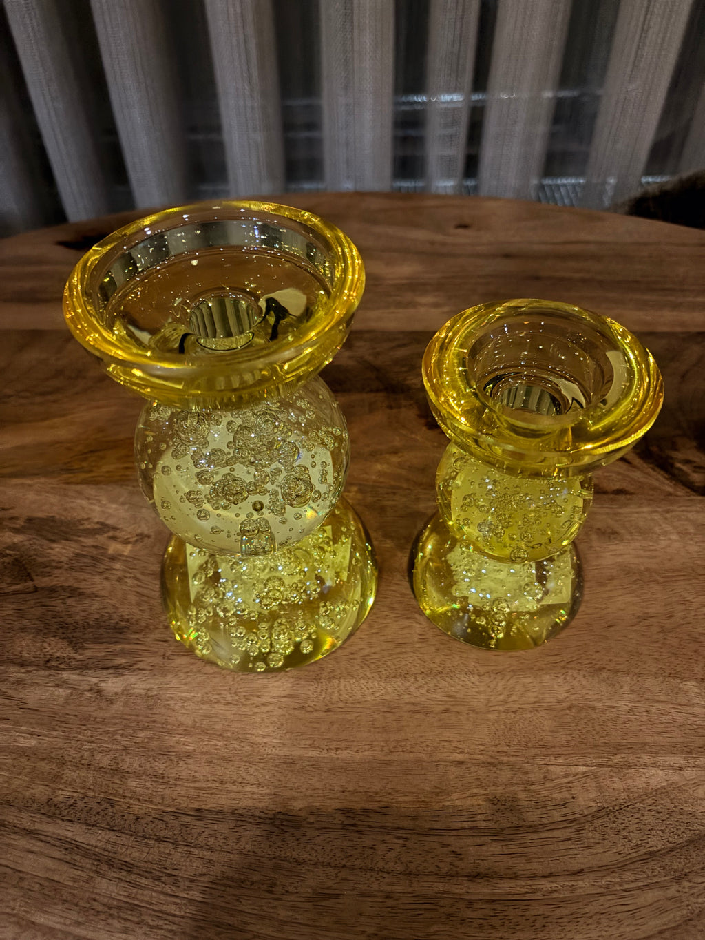 Gele bol kandelaar groot light&living