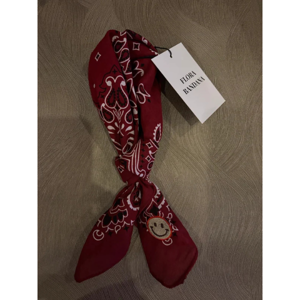 Flora bandana sjaaltje donker rood / burgundy