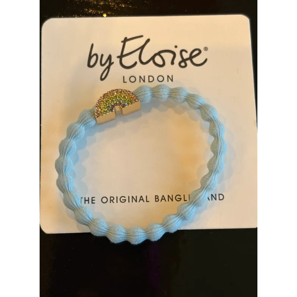 Lichtblauw Met Regenboog Elastiek/Armbandje - By Eloise
