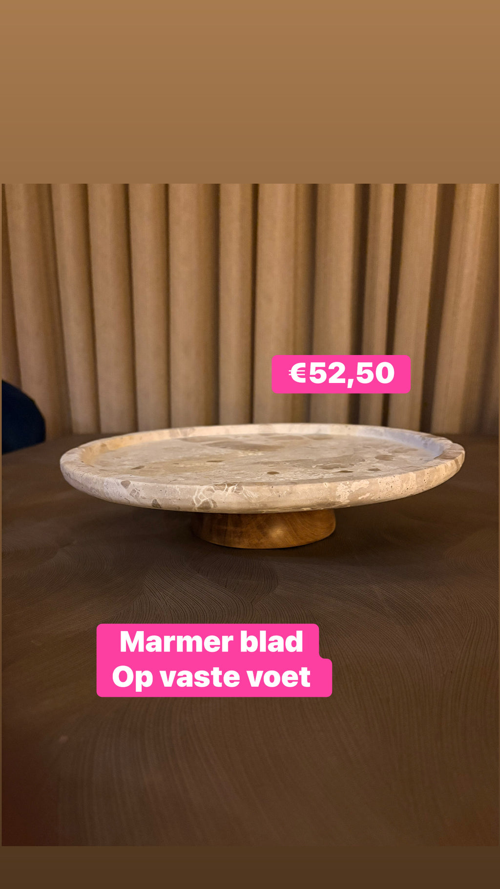 Marmeren blad op voet