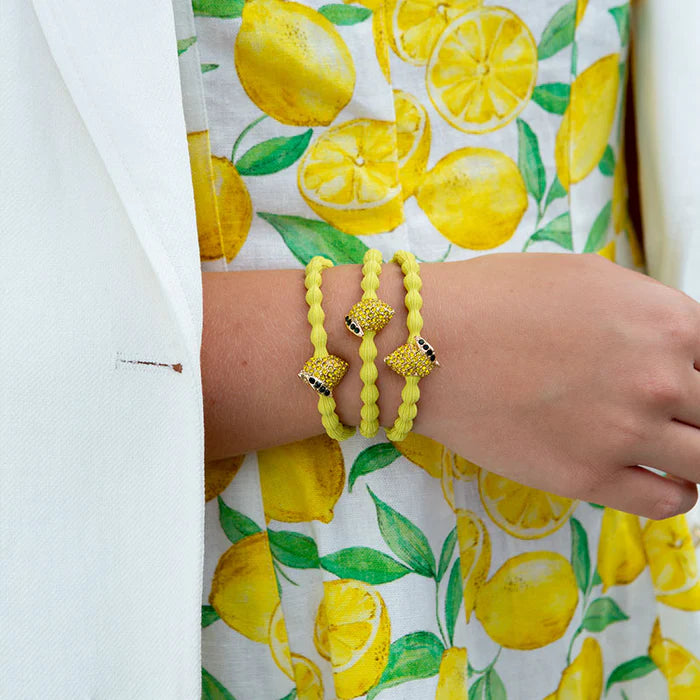 Geel Met Citroen Elastiek/Armband - By Eloise