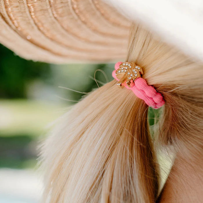 Roze Met Palmboom Elastiek/Armbandje - By Eloise