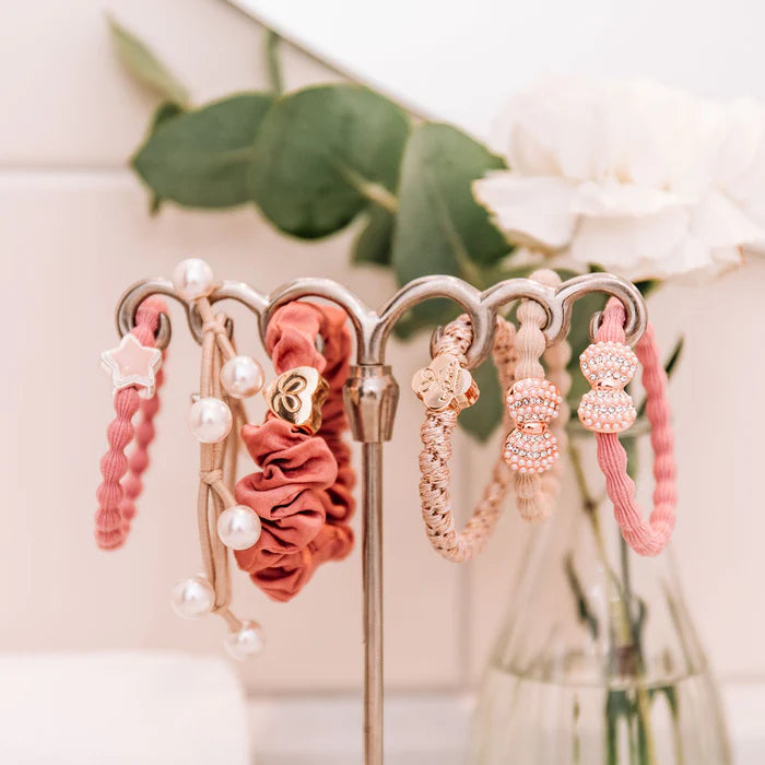 Beige Met Strik Elastiek/Armbandje - By Eloise