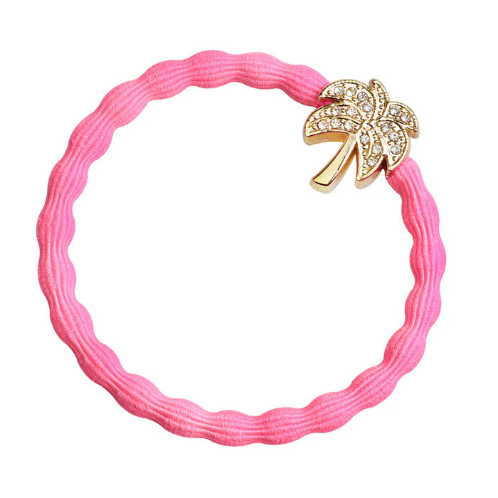 Roze Met Palmboom Elastiek/Armbandje - By Eloise