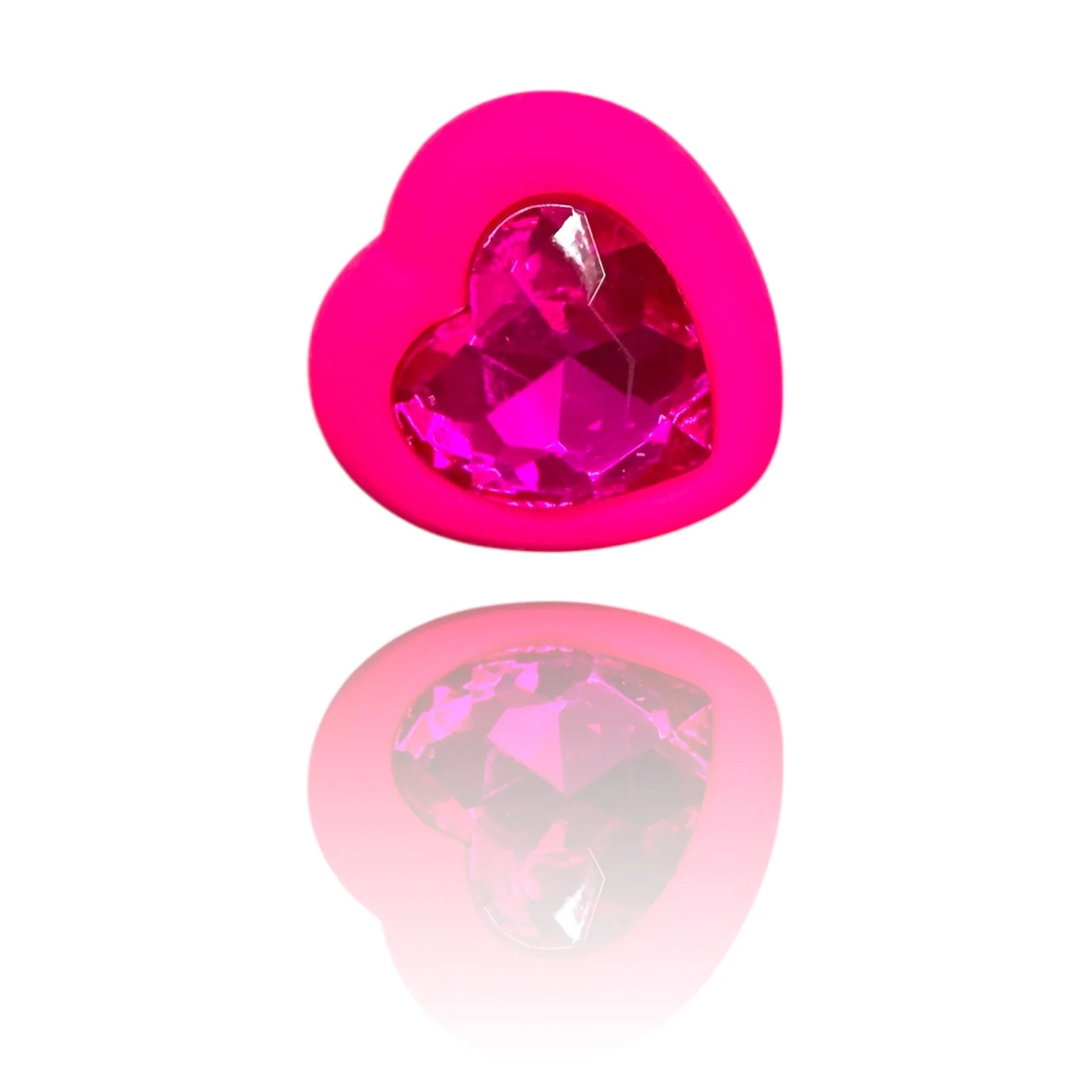 Roze hart met steen charm - 4kix