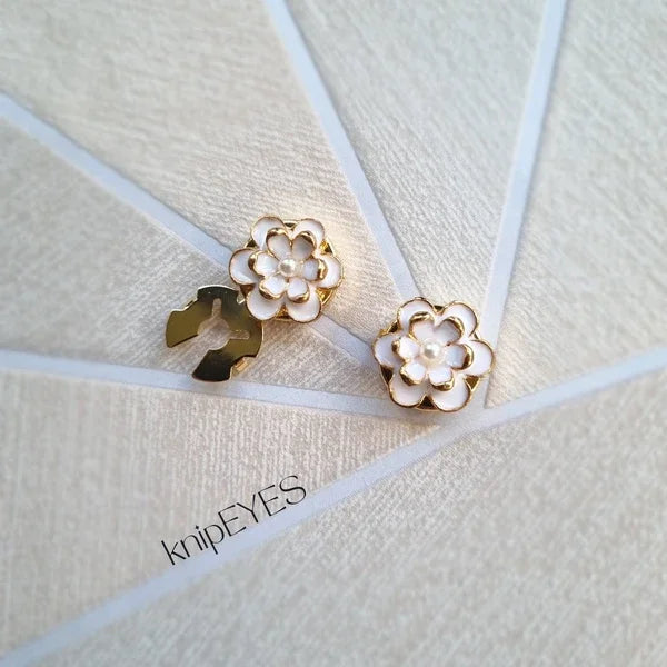 Knoopclip Lovely Rose ♡ (per stuk)