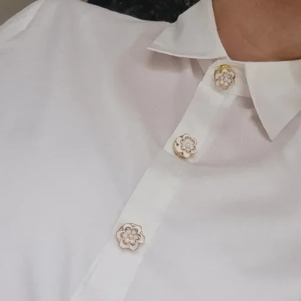 Knoopclip Lovely Rose ♡ (per stuk)