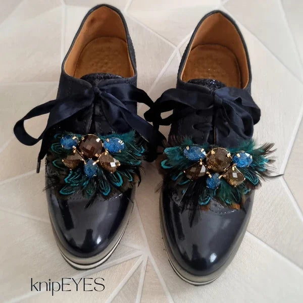 Stylingclips - Feathers Kobaltblauw (per paar)