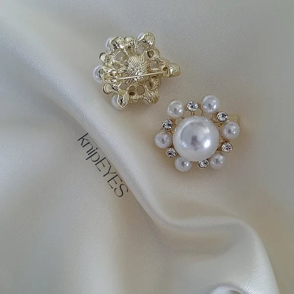 Broches - Shoeclip Parel Bloem (let op: per stuk)