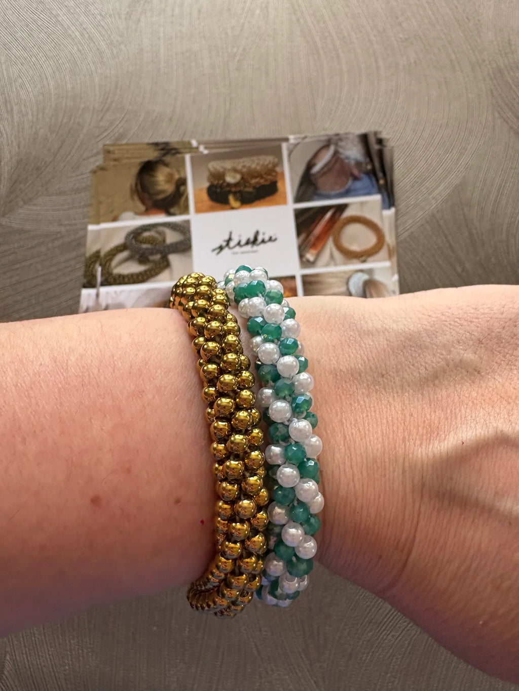 Stiekie Green Pearl