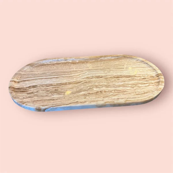 Marmeren dienblad ovaal mooisa